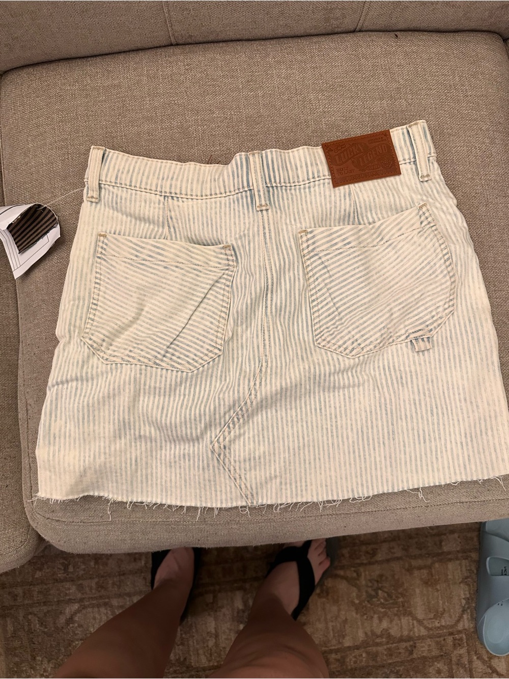 Vintage Lucky Brand Denim Stripe Skirt NWT - Picture 6 of 7